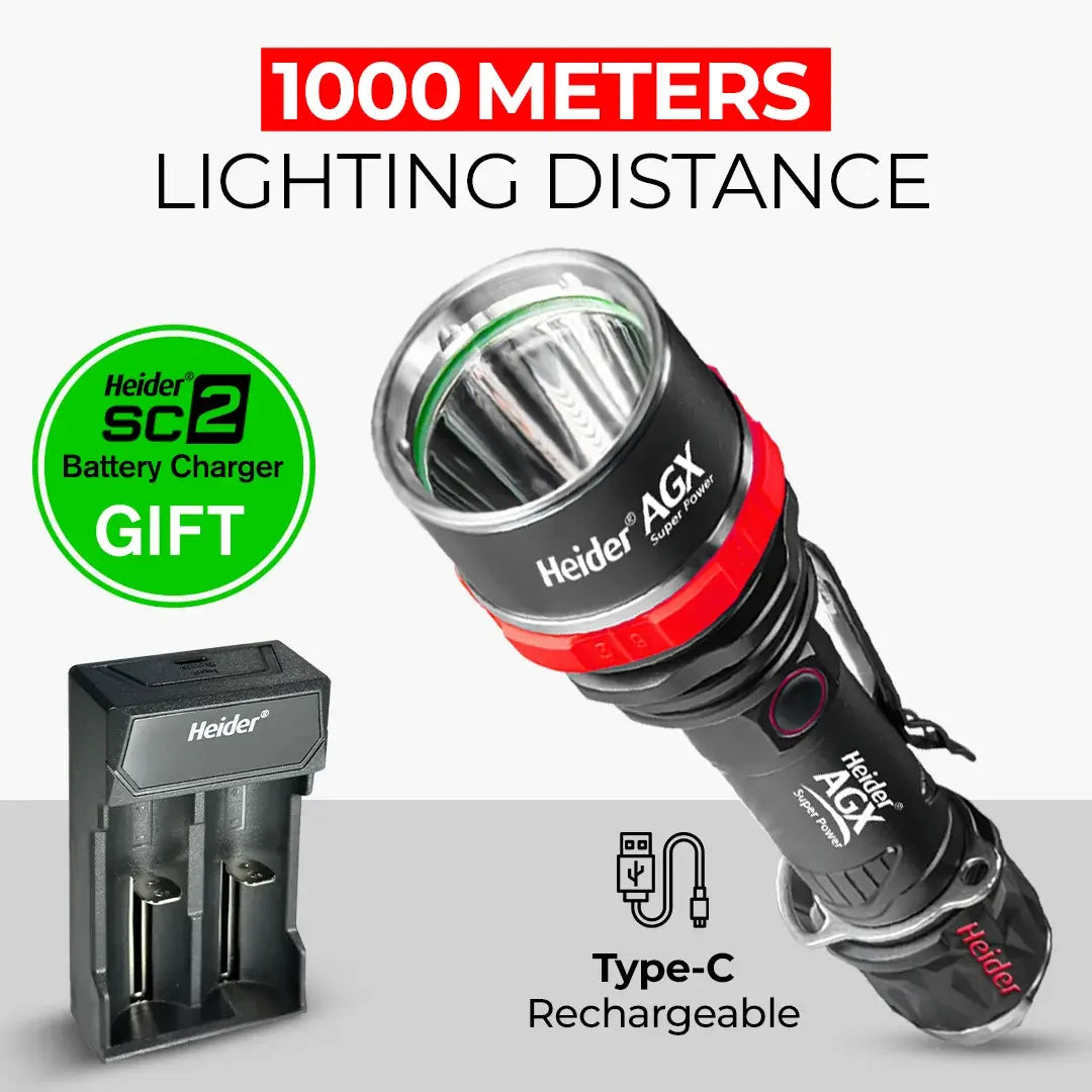 Heider AGX Ultra Power V4 - 2025 Edition - HDD 5 + 3 Micro-Processor Driver - Dual-Charge (USB-C + Adapter)