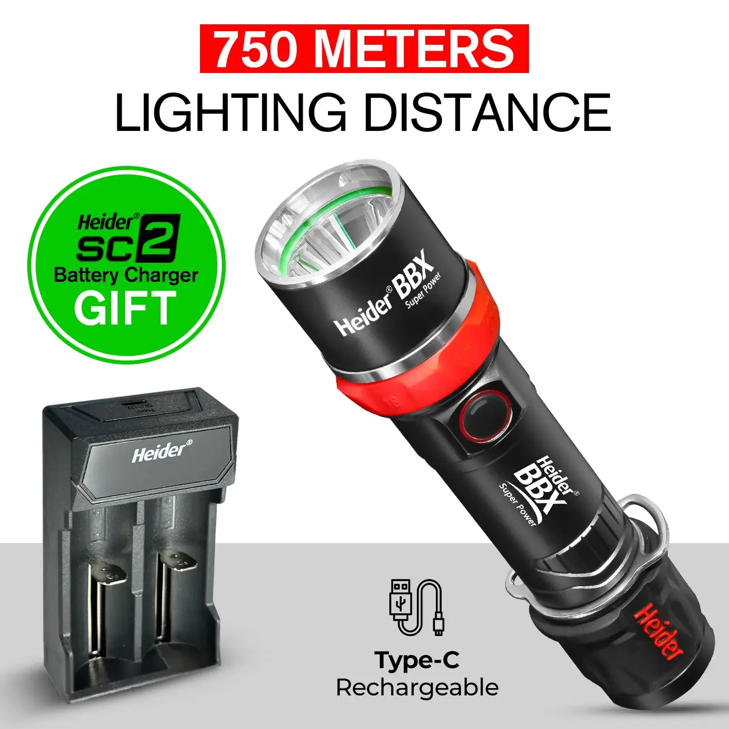 Heider BBX Super Power V4 - 2025 Edition - HDD 5 + 3 Micro-Processor Driver - Dual-Charge (USB-C + Adapter)