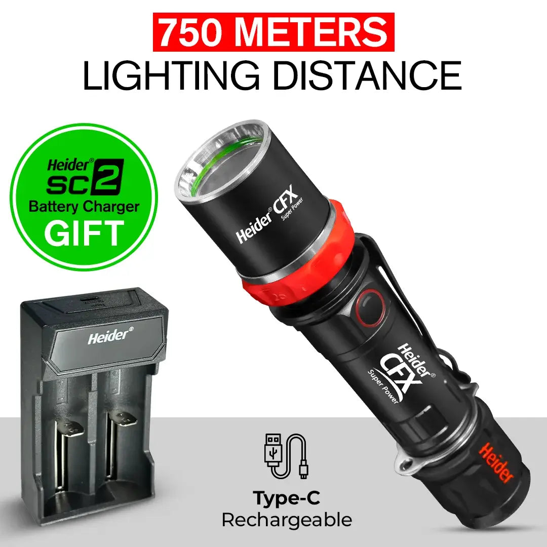 Heider CFX Zoom Super Power V4 - 2025 Edition - HDD 5 + 3 Micro-Processor Driver - Dual-Charge (USB-C + Adapter)